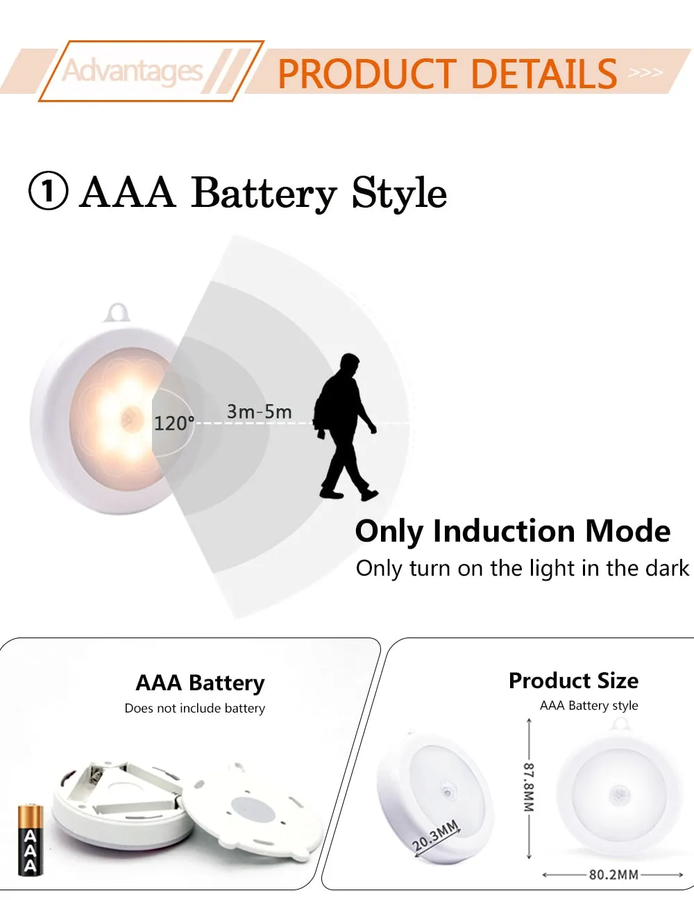 2020 New Night Lamp With Motion Sensor Warm/White Night Lights For Home As Children's Night Light For Kitchen/ Cabinet/ Wardrobe