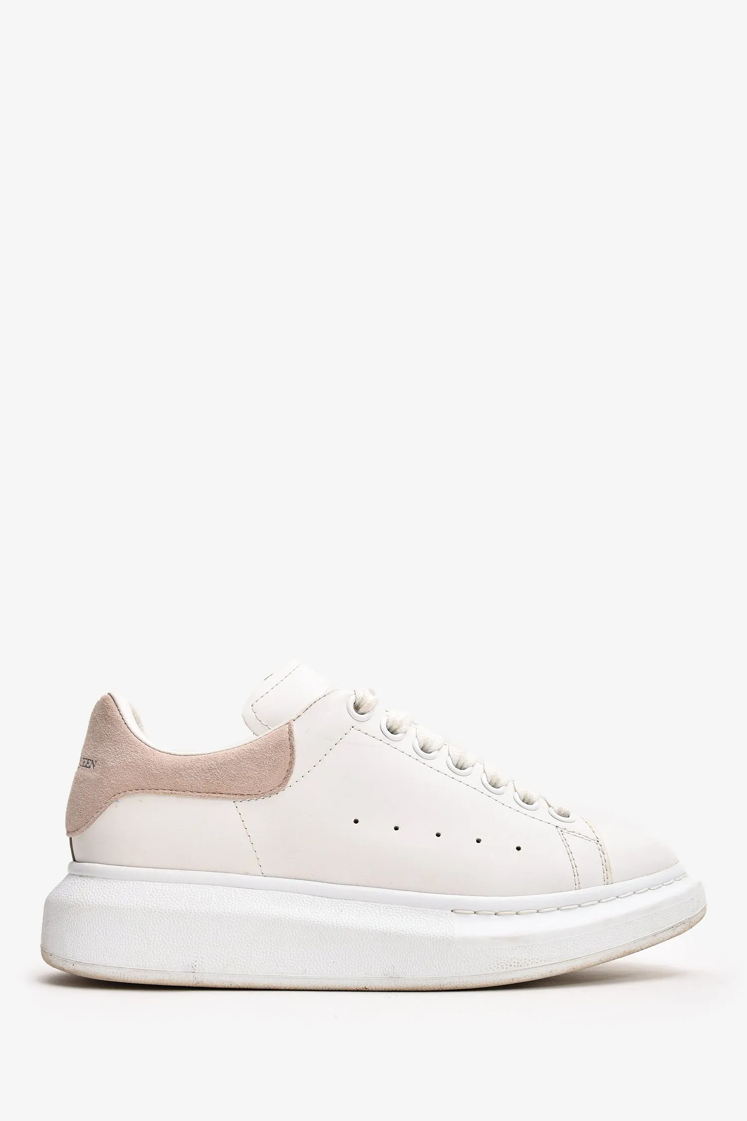 Alexander McQueen White/Pink Oversized Sneakers Size 38.5