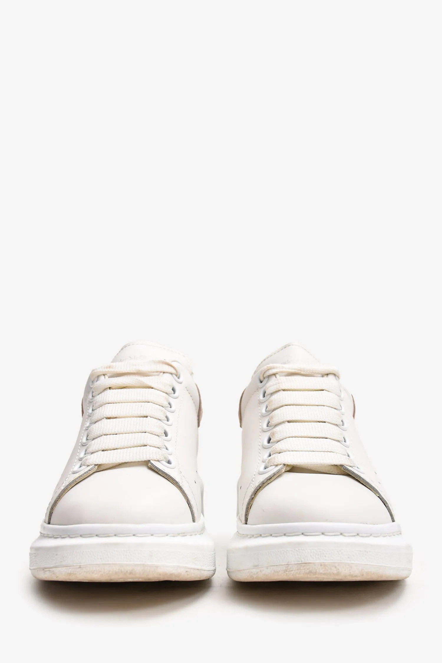 Alexander McQueen White/Pink Oversized Sneakers Size 38.5