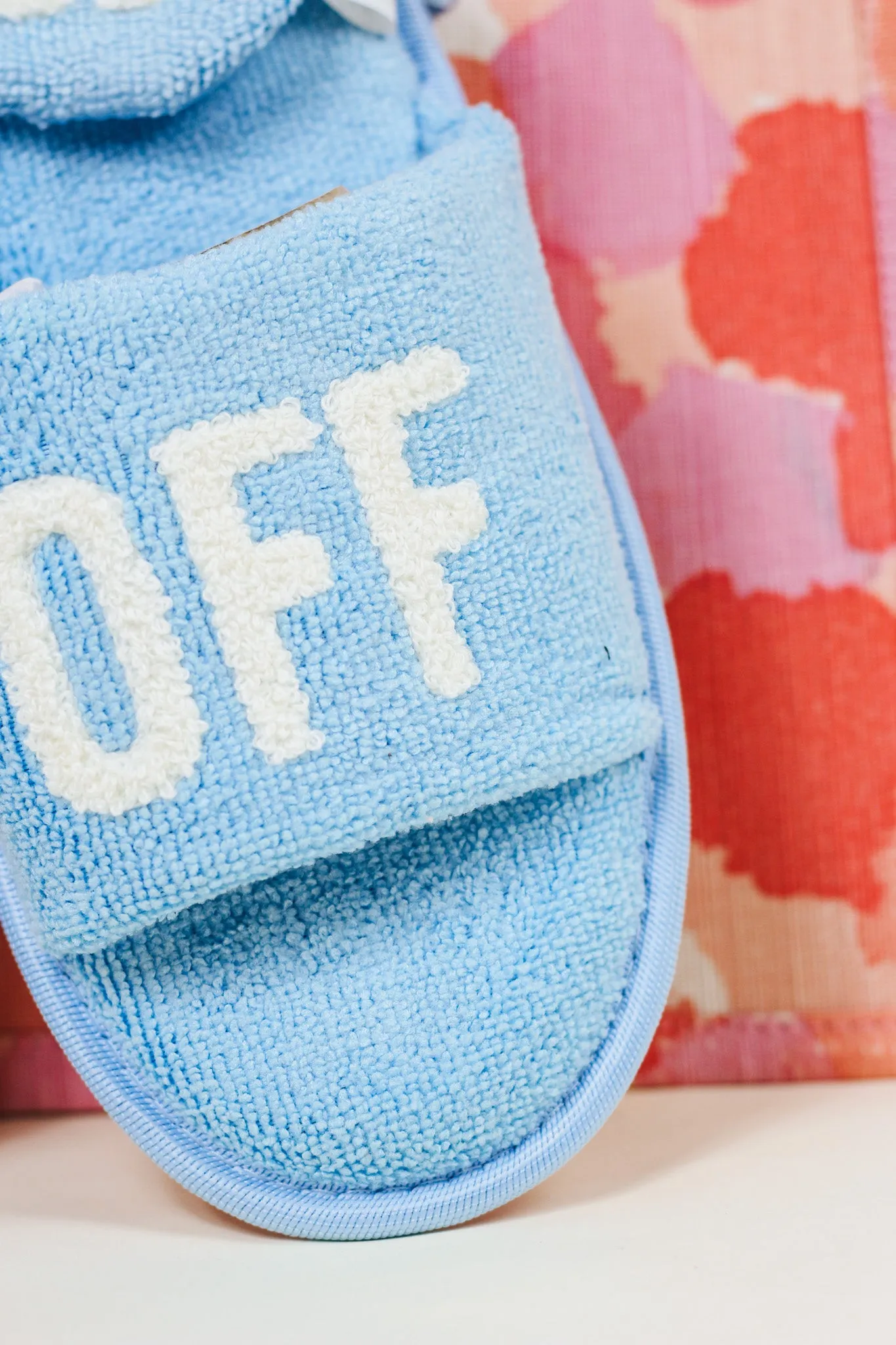 Blue Slippers & Sleep Mask