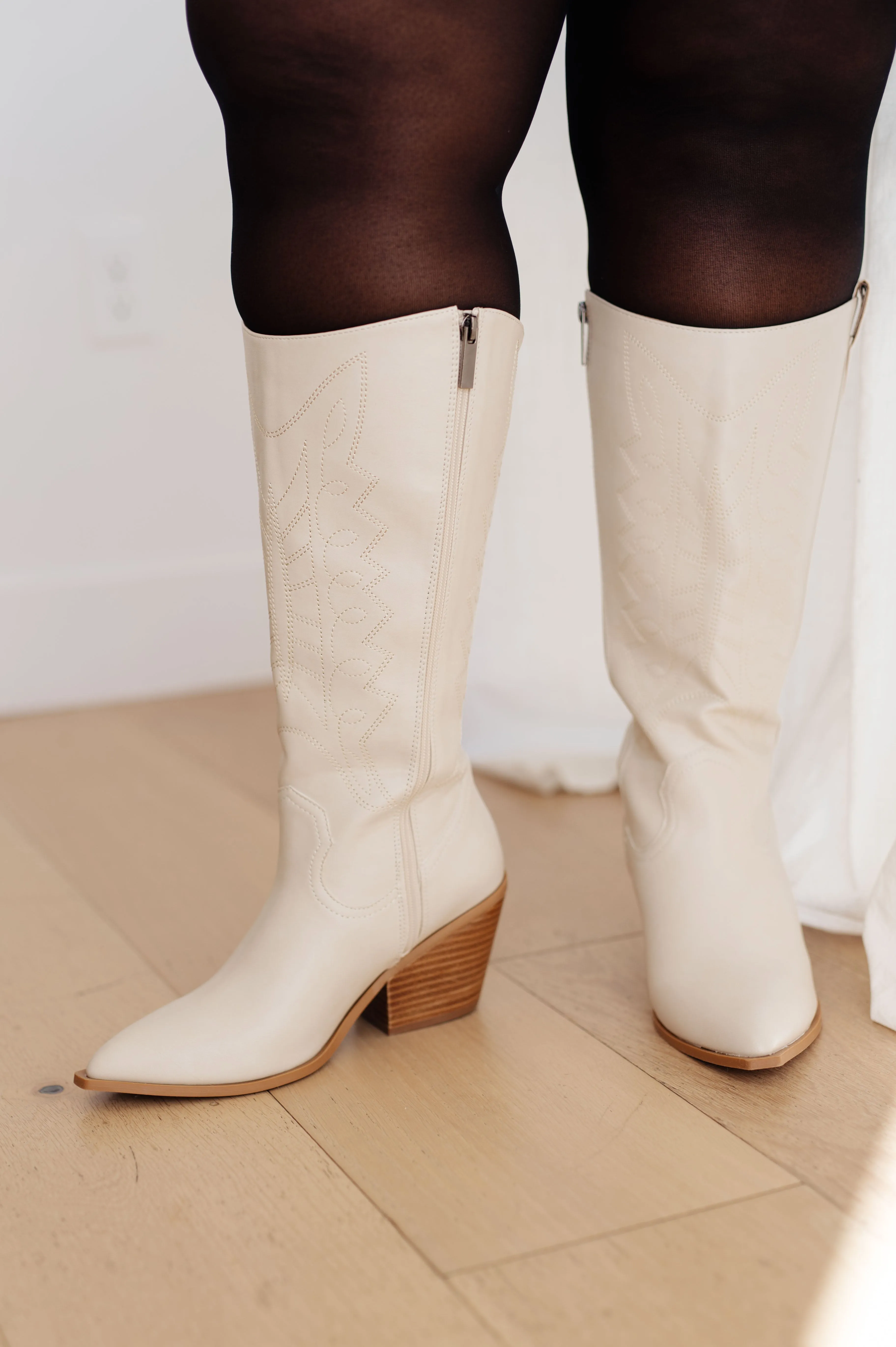 Corkys Line Dancing White Cowgirl Boots