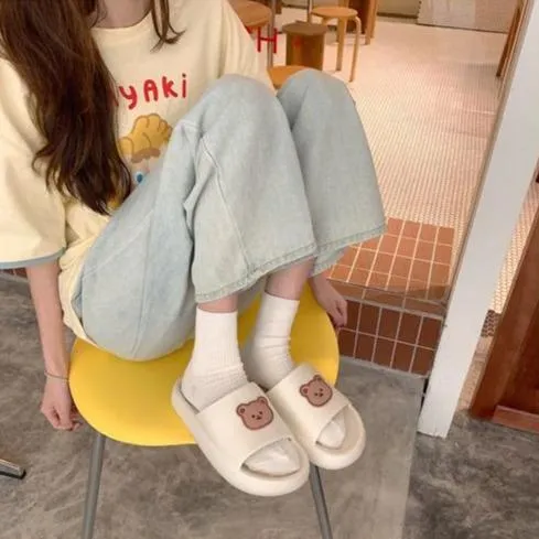 Experience Luxury at Home with Beary Cute Open-Toe Slippers