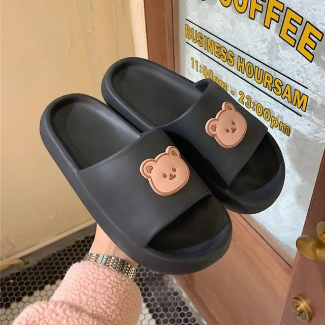 Experience Luxury at Home with Beary Cute Open-Toe Slippers
