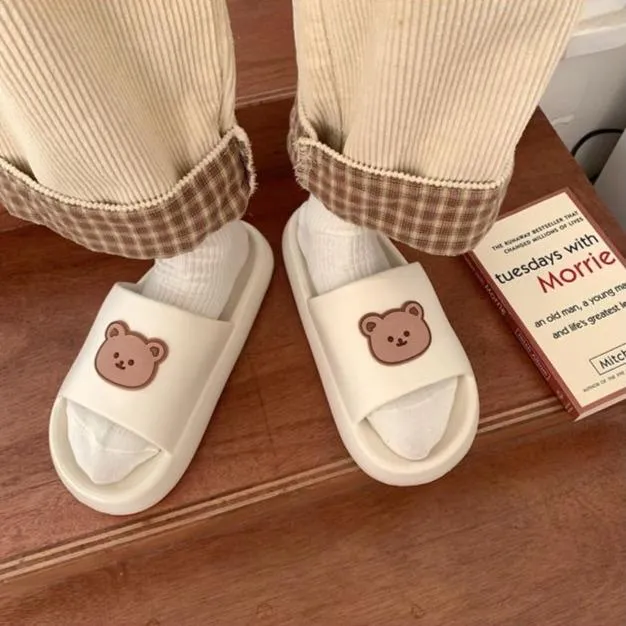 Experience Luxury at Home with Beary Cute Open-Toe Slippers