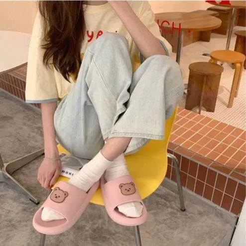Experience Luxury at Home with Beary Cute Open-Toe Slippers