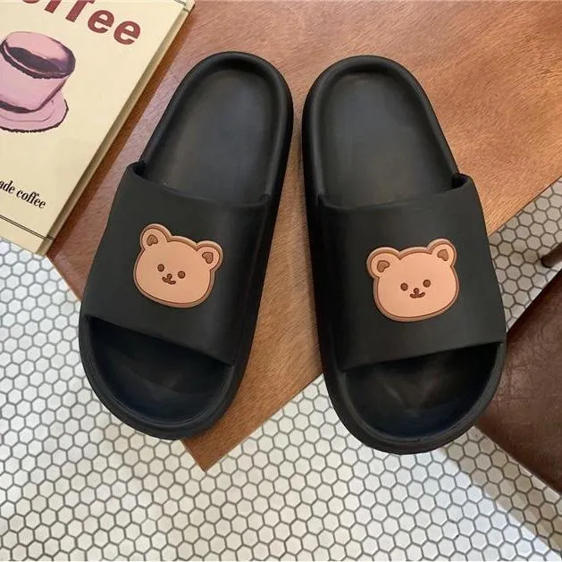 Experience Luxury at Home with Beary Cute Open-Toe Slippers