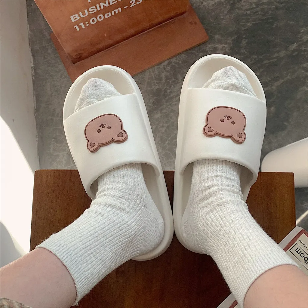 Experience Luxury at Home with Beary Cute Open-Toe Slippers