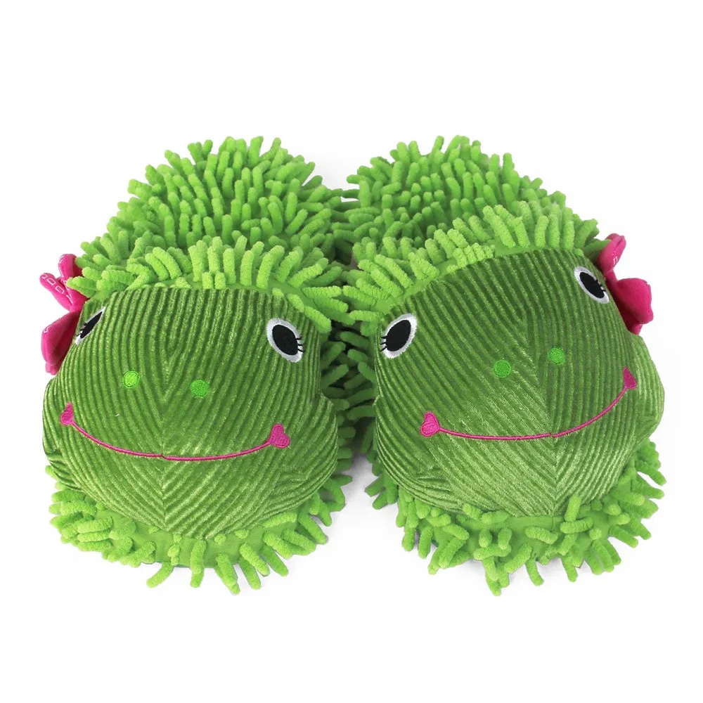 Fuzzy Frog Slippers