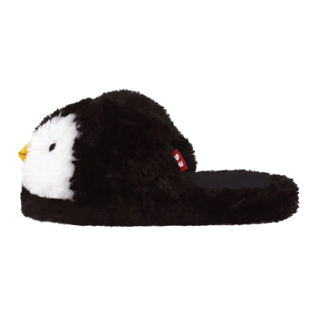 Fuzzy Penguin Slippers